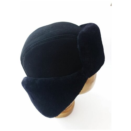 фото Шапка ушанка мехас пилот, размер 59, черный