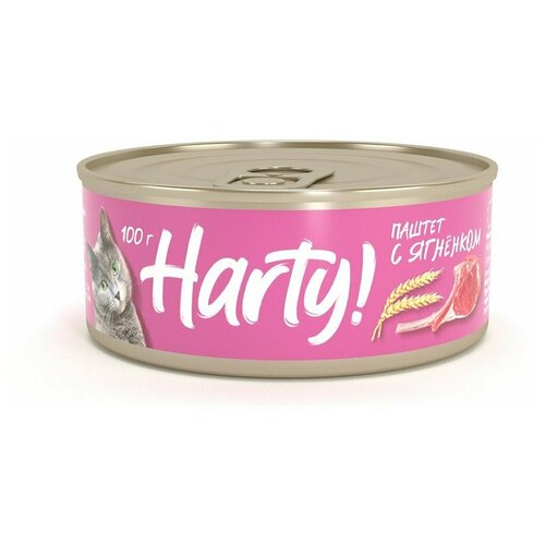 Корм для кошек Harty 100г паштет с ягненком для чувствительного пищеварения консервированный 12 шт