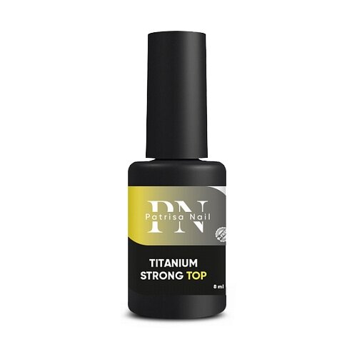 Топ для гель-лака без липкого слоя Patrisa nail Titanium Strong используется на завершающем этапе маникюра и позволяет придать покрытию невероятный блеск, а также продлить срок его носки. Топовое покрытие для ногтей сохраняет насыщенность цвета, предовращает скалывания и царапины на поверхности ногтя.<br><br>Защитный топ для гель-лаковых материалов обладает прозрачной основой и умеренно густой консистенцией, благодаря чему крайне удобен в работе. Косметическое средство для ногтей включает в состав формулу 9Free, которая исключает возникновение аллергических реакций и не имеет вредного накопительного эффекта.<br><br>Гипоаллергенное топ-покрытие для маникюра рекомендуется наносить на предварительно подготовленную и обезжиренную ногтевую пластину после использования базы и геля. В LED-лампе финиш полимеризуется в течение 1 мин, в UV-лампе - 2 мин. После полимеризации дисперсионный слой снимается. Остаточная липкость требуется только при наличии дальнейшего дизайна маникюра.