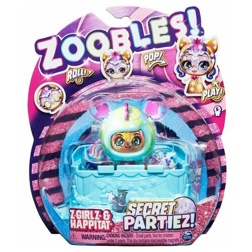 Zoobles Малышка ЗУ Секретная вечеринка 6061945/20137634 zoobles зверек трансформирующийся секретная вечеринка 6061944 20137623