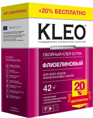 Клей для флизелиновых обоев KLEO EXTRA 35 + 20% бесплатно, Флизелиновый 290 грамм