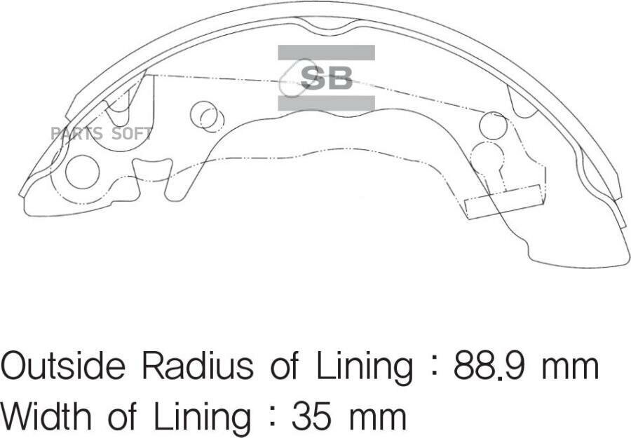 SANGSIN BRAKE SA046 Колодки тормозные бар. HYUNDAI ACCENT 1.3-1.6 00-05 SA046