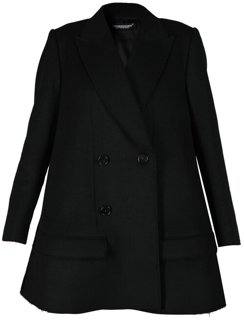 Пиджак Undercover, удлиненный, силуэт трапеция, размер 2, черный