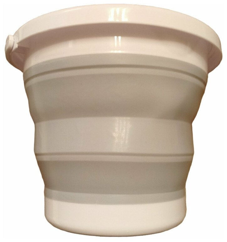 Ведро складное 5 литров, круглое, цвет серый