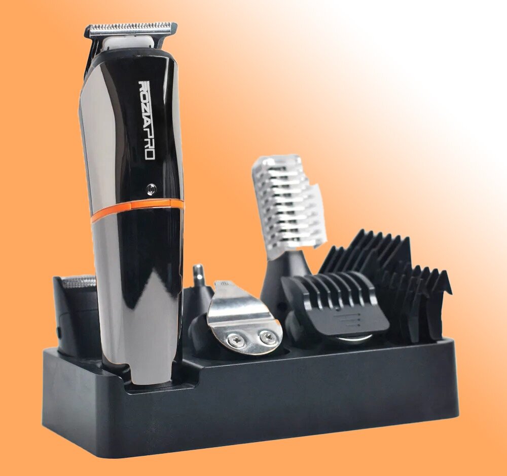 Профессиональная машинка для стрижки волос, 6 в 1, набор для стрижки бороды усов - фотография № 2
