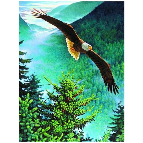 Алмазная мозаика на подрамнике 40х50/Животные/Птицы/Полная выкладка/Картина стразами/Набор для творчества