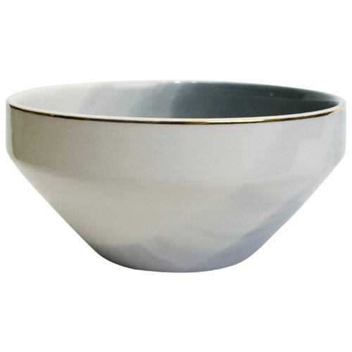 фото Глубокая тарелка акварель, порционная, серый, 18х8х18 см, marma mm-plt-24