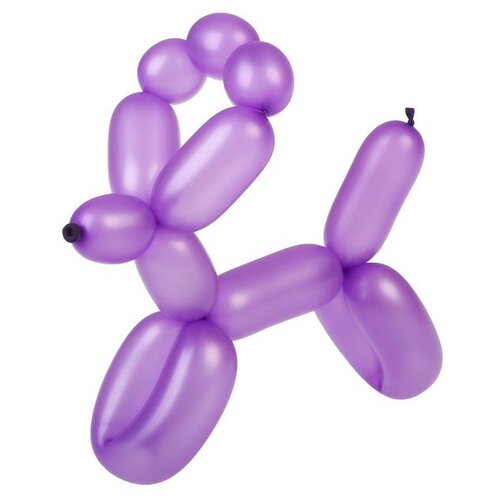фото Шар латексный globos festival для моделирования 160, набор 100 штук, цвет фиолетовый