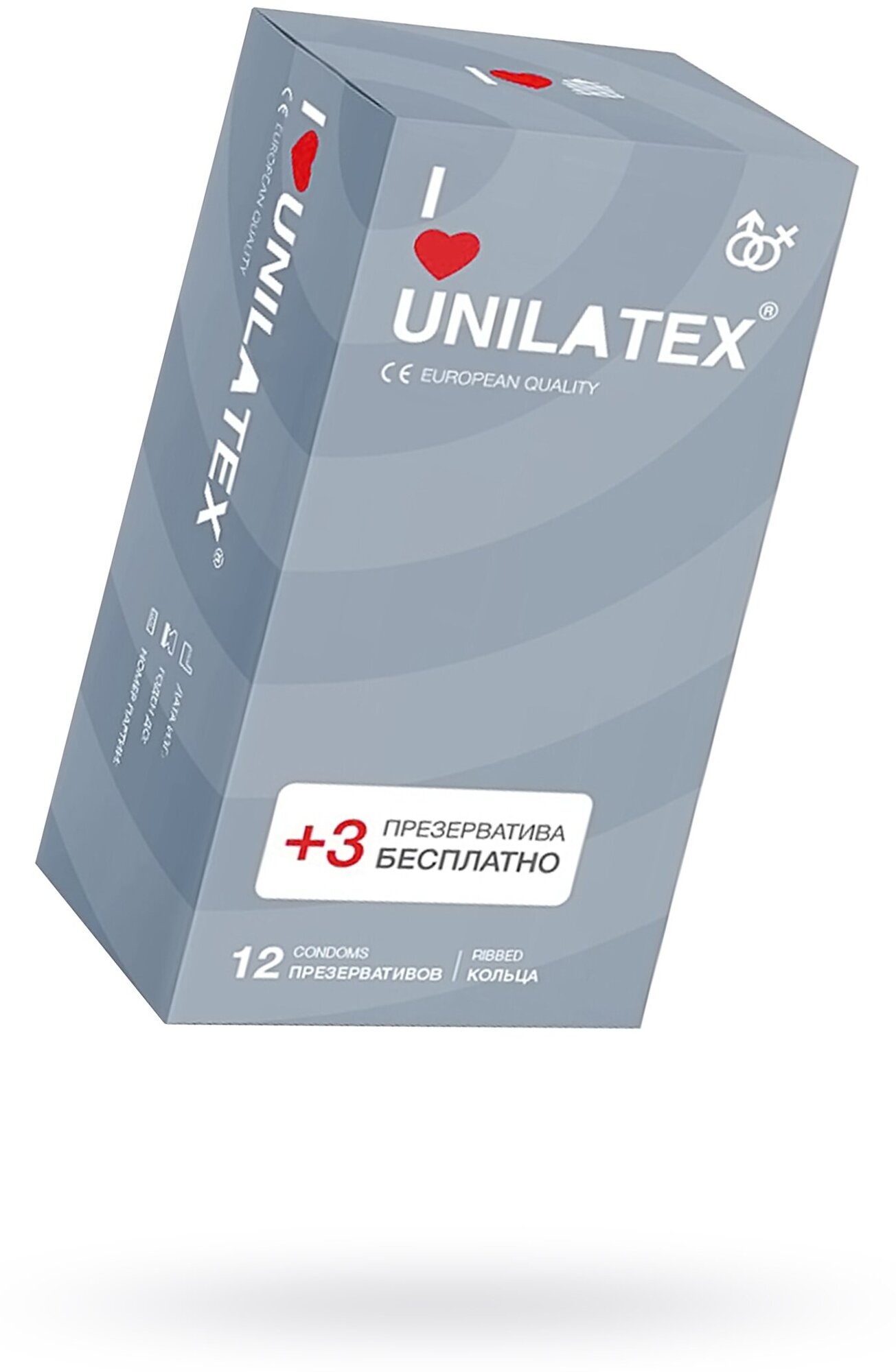 Презервативы Unilatex Ribbed №12 ребристые