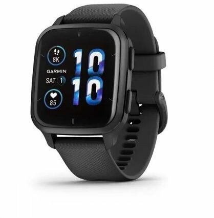 Часы Garmin Venu Sq 2 -Music Edition Slate Bezel with Black Case and Silicone Band