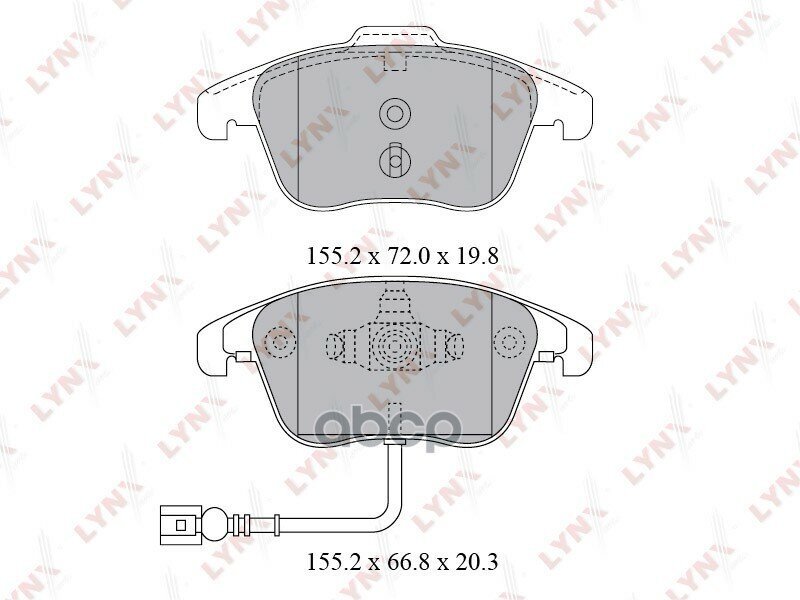 Bd-8038_Колодки Дисковые Передние! Vw Tiguan, Audi Q3 1.4Tfsi/2.0Tdi/2.0Tfsi 07> LYNXauto арт. BD-8038