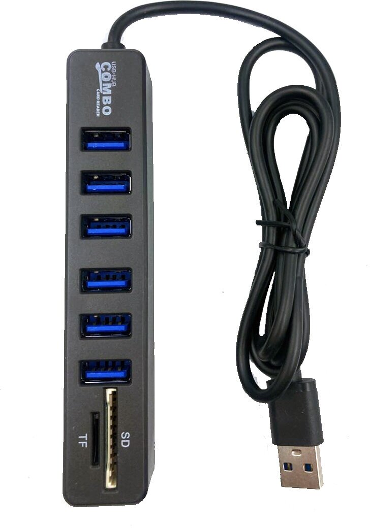 USB HUB 6 (концентратор) + карты памяти SD / TF / картридер USB разветвитель переходник адаптер