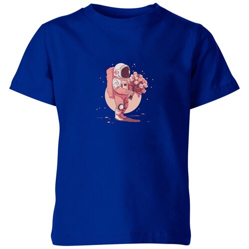 Футболка Us Basic, размер 12, синий детская футболка космонавт романтик 104 синий