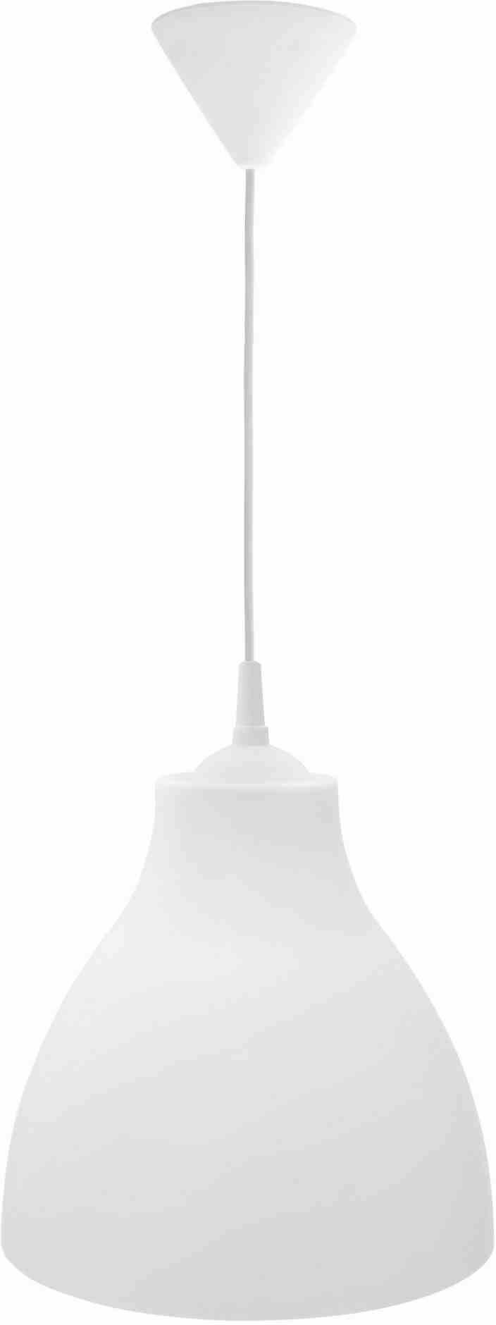 Подвесной пластиковый светильник Melodi для освещения дома Белый плафон с белым шнуром 80 см 27 15Вт IP20 220В 280х260 мм