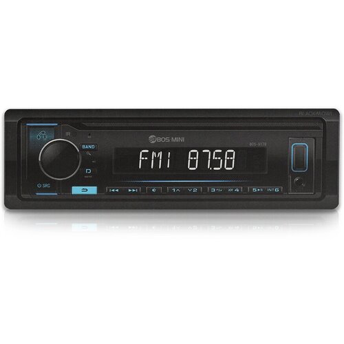 Автомобильная магнитола блютуз BOS-MINI BOS-917B / Bluetooth, AUX, USB, FM, 60Wx4, 4 канала RCA, Пульт ДУ