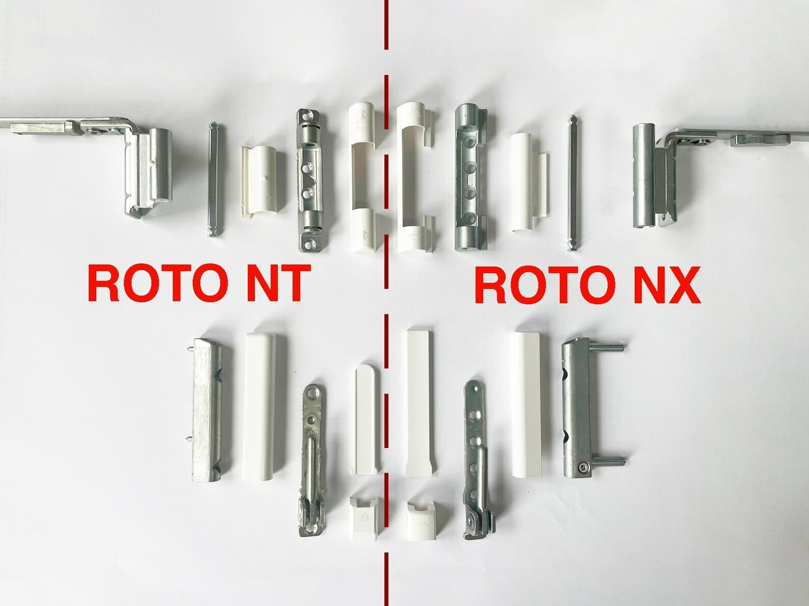 1 шт Комплект накладок на петли окон Roto NX, пластмасса, серебристый