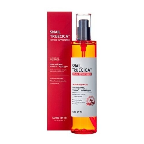 SOME BY MI Тонер для лица восстанавливающий с муцином улитки SNAIL TRUECICA MIRACLE REPAIR TONER, 135мл тонер для лица с муцином чёрной улитки some by mi snail truecica miracle repair toner 135мл