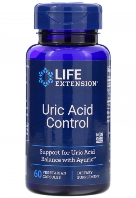 Добавка для контроля уровня мочевой кислоты Uric Acid Life Extension 60 вегетарианских капсул