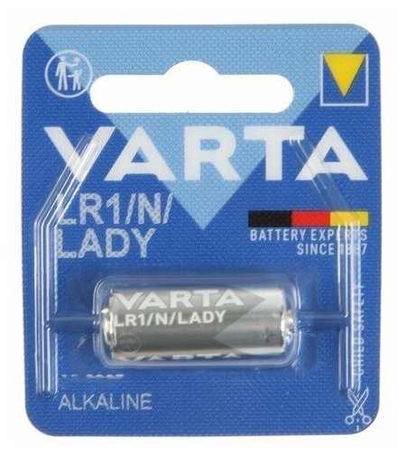 Батарейка алкалиновая Varta Electronics, LR1-1BL, 1,5 V, блистер, 1 шт.