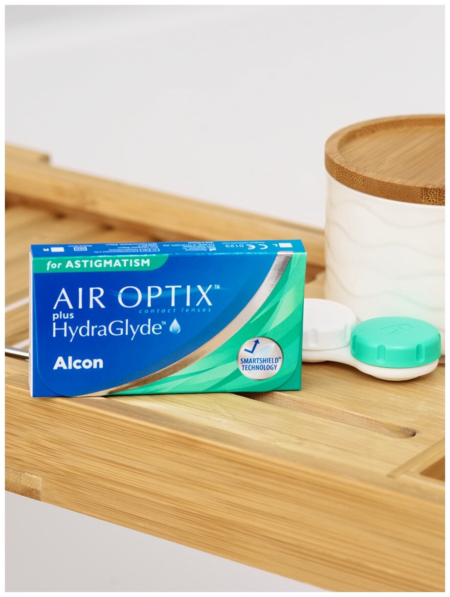 Alcon AIR OPTIX plus HydraGlyde Astigmatism (3 линзы) BC 8.7 SPH -2.25 CYL -1.25 AXIS 30 - фотография № 12