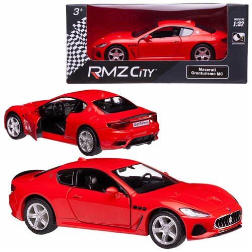 Машинка металлическая Uni-Fortune RMZ City 1:32 Maserati GranTurismo MC 2018 (цвет красный) легковой автомобиль rmz city maserati granturismo mc 2018 344993s 1 64 9 см синий