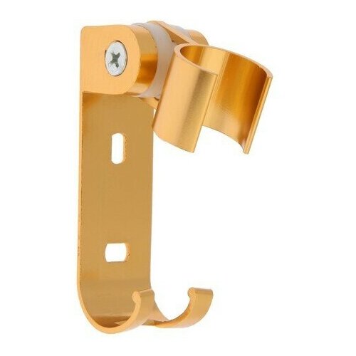 Держатель для душевой лейки Z70 регулируемый с крючком алюминий золотой 650₽