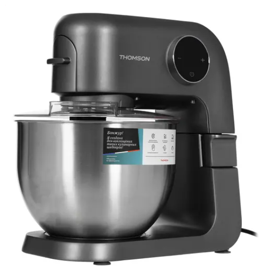 фото Кухонная машина Thomson KM10S01 1300 Вт, серебристый