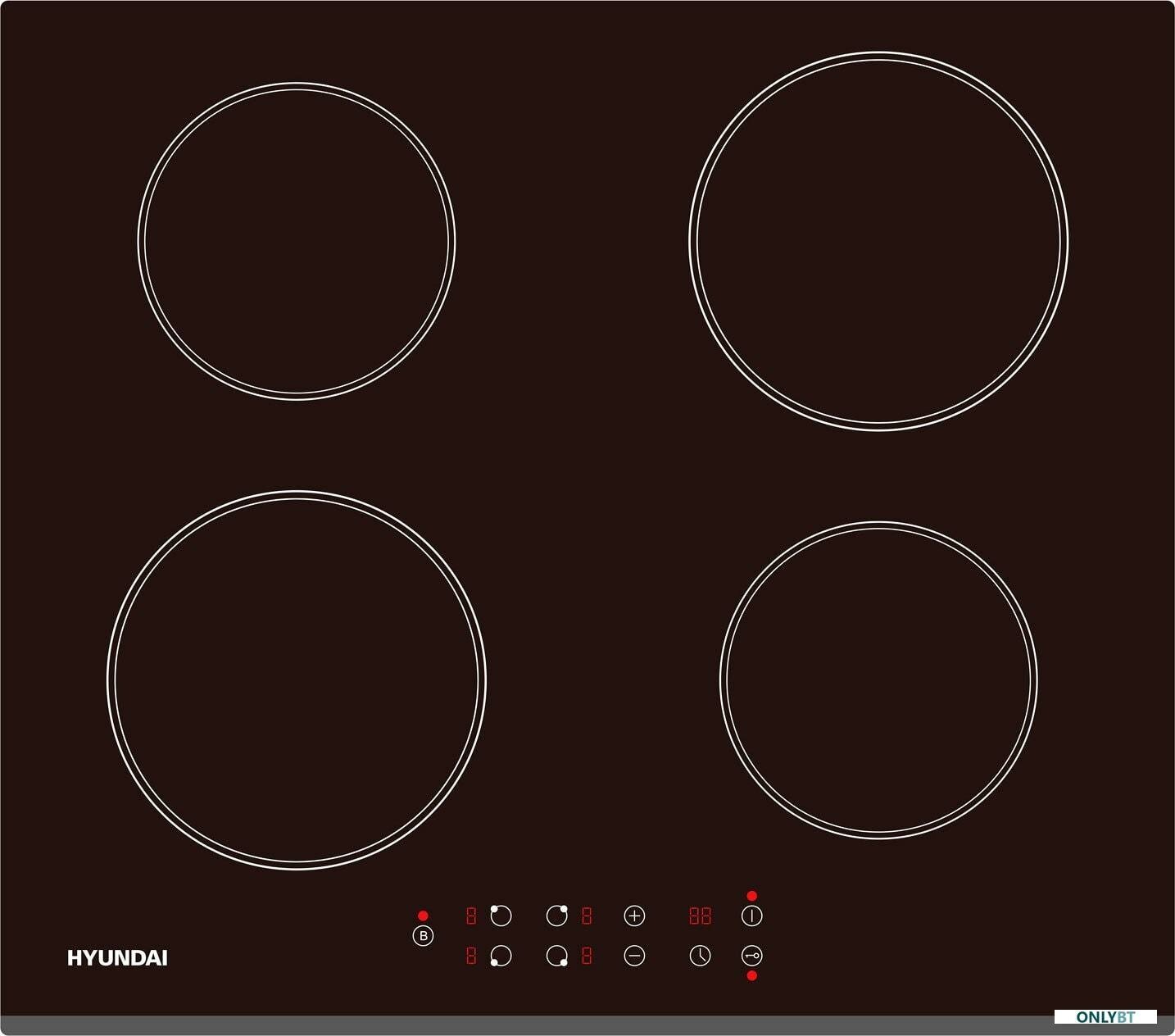 Индукционная варочная панель Hyundai HHI 6740 BG, черный