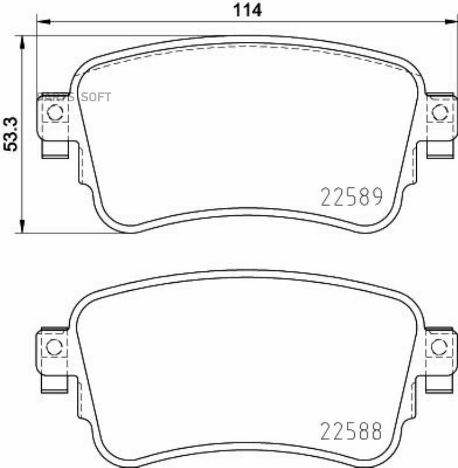 Колодки тормозные дисковые задн CITROEN JUMPY, SPACETOURER 16-, OPEL VIVARO, ZAFIRA LIFE 19-, PEUGEOT EXPERT 16-, TOYOTA PROA.