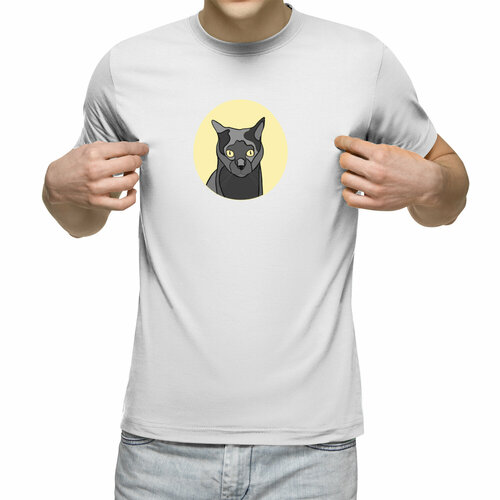 Футболка Us Basic, размер 2XL, белый мужская футболка кот пират l черный