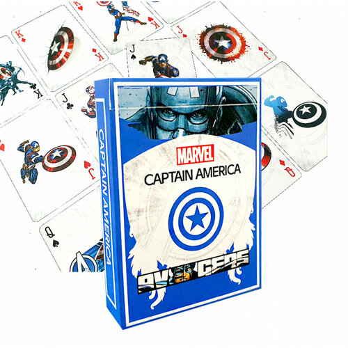 Игральные карты Marvel Captain America Stripper Card, Капитан Америка (Конусная колода), 1 колода