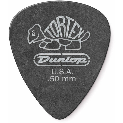 Набор медиаторов Dunlop 488P.50 Tortex Pitch Black, 0.50 мм, упаковка 12 шт. dunlop 488p 88 tortex pitch black 12 pack комплект медиаторов 0 88 мм 12 шт