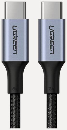 Изображение товара Кабель Ugreen USB C, в алюминиевом корпусе с оплеткой, черный, 2 м (70429)