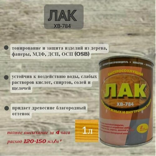 Изображение товара Лак для дерева ХВ-784 Орех 1л
