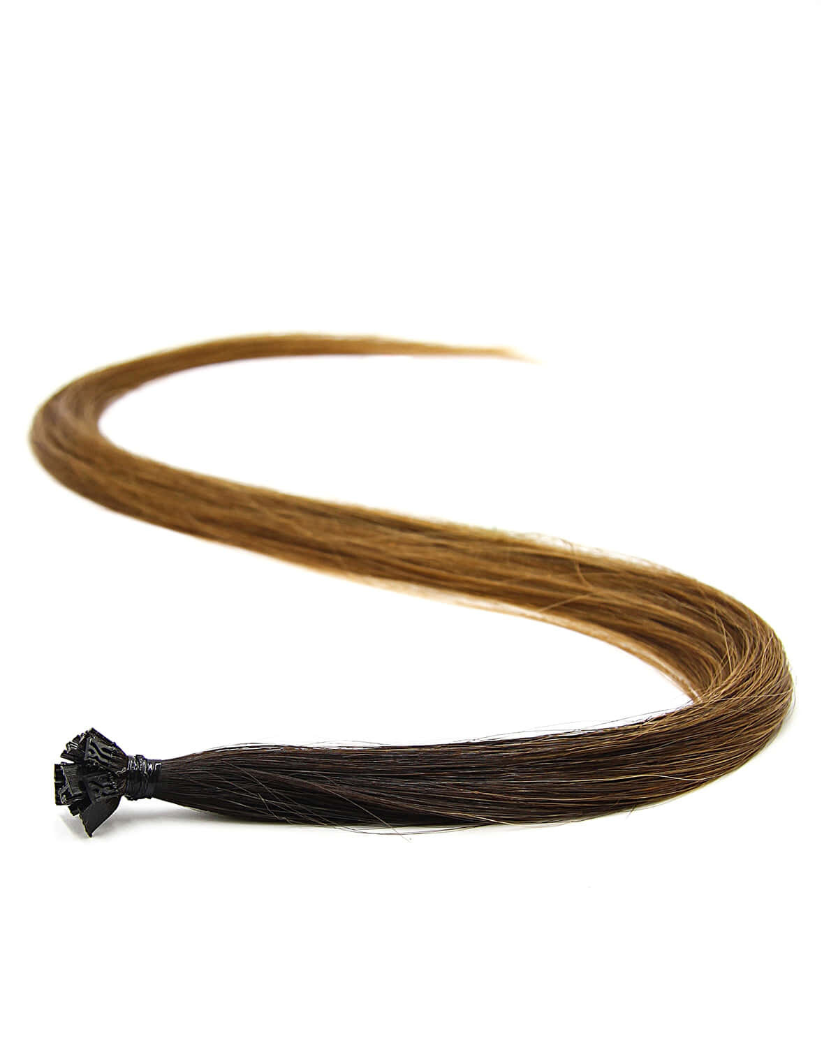 Hairshop Волосы для наращивания 1.2/6.3 60 см 5 Stars Омбре (20 капсул) (Темный брюнет/Шатен золотистый)