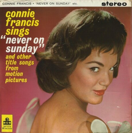 Старый винил, MGM Records, CONNIE FRANCIS - Sings "Never On Sunday" And Other Title Songs From Motion Pictures (LP , Used)