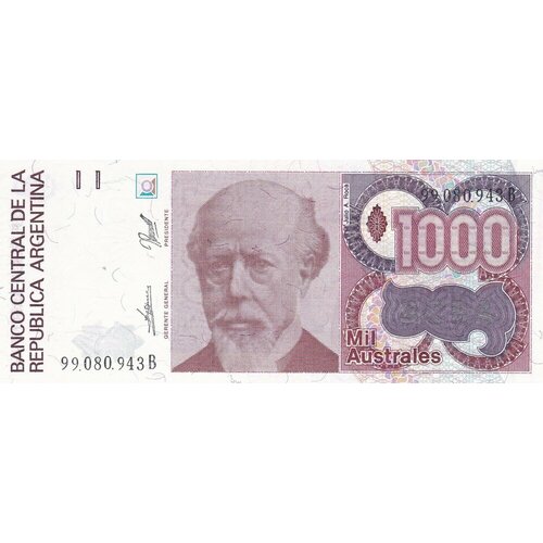 Аргентина 1000 аустралей 1989 г. монеты и купюры мира 160 50 аустралей аргентина