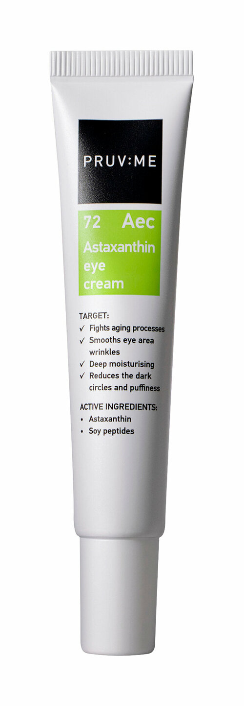 Омолаживающий крем для кожи вокруг глаз с астаксантином Pruv Me 72 Astaxanthin Eye Cream /15 мл/гр.