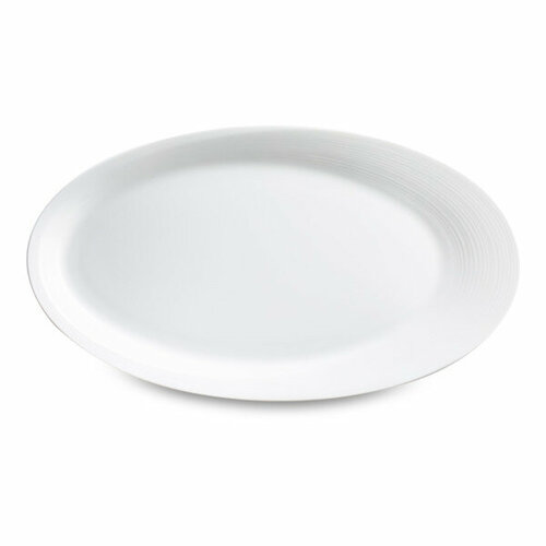 Блюдо овальное Narumi Воздушный белый 23 см, фарфор костяной