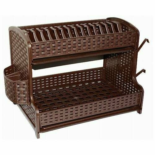 Сушилка для посуды 2-х ярус. 290x510x320 мм коричневый