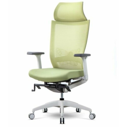 Офисное кресло SCHAIRS ZENITH ZEN2-М01W обивка ткань/сетка, регулировка поясничного упора, сиденье-слайдер голубой