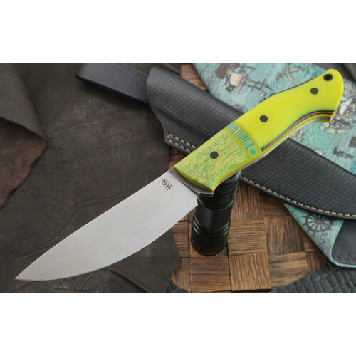 фото Сергей шадрин нож крейсер (м390, ручной сатин, микарта crazy fiber)