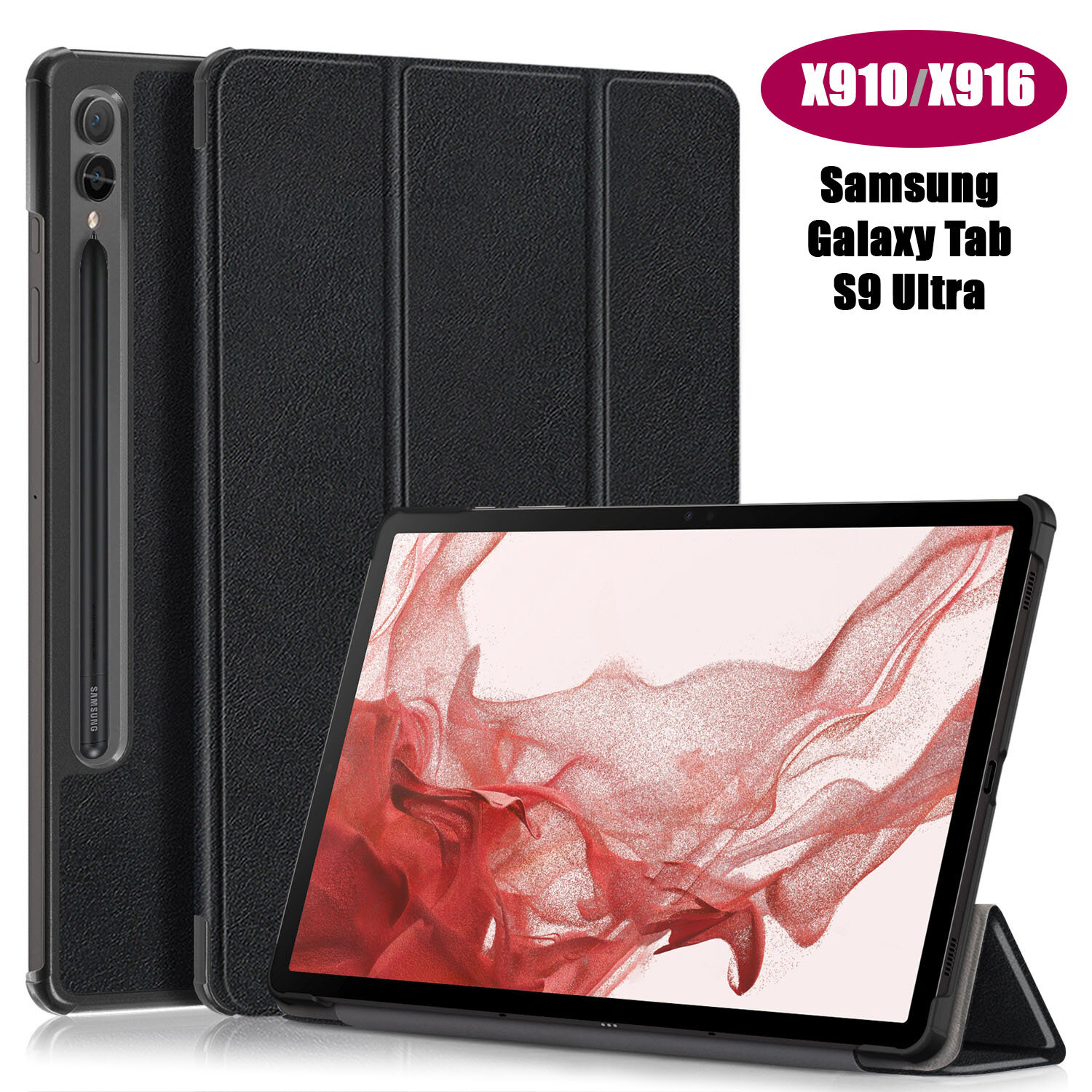Чехол PALMEXX SMARTBOOK для планшета Samsung Galaxy Tab S9 Ultra X910/X916 14.6", чёрный