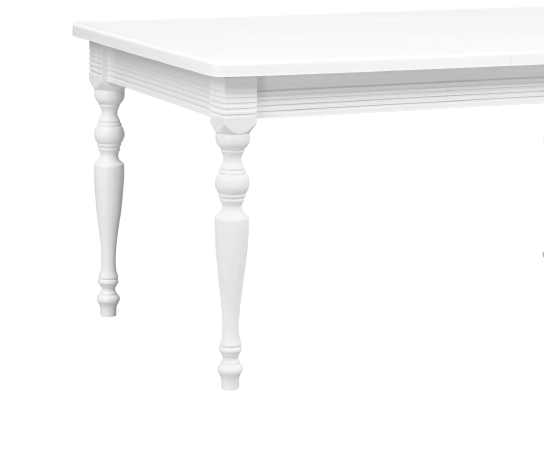 Стол / обеденный стол / стол раскладной / раздвижной стол / стол из дерева белый - фотография № 2
