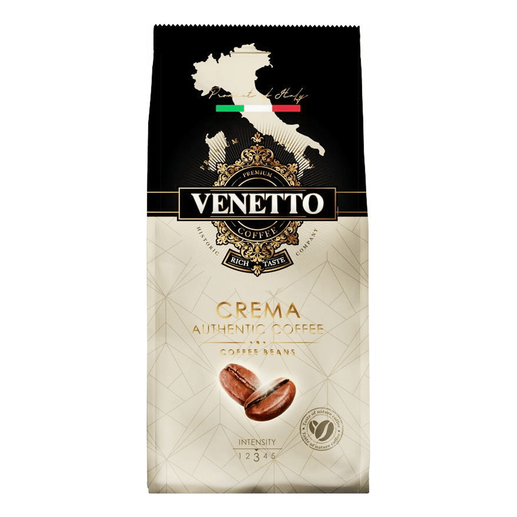 Кофе Venetto Crema натуральный жареный в зернах 1000г - фотография № 2