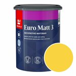 Краска интерьерная Tikkurila Euro Matt 3 RAL 1018 (Цинково-желтый - Zinc yellow) 0,9 л - изображение