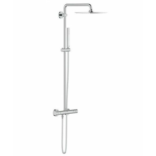 Душевая система без излива Grohe Euphoria, арт. 26187000Gr, 1 режим, 23 см, square, термостат, верхний душ, с лейкой