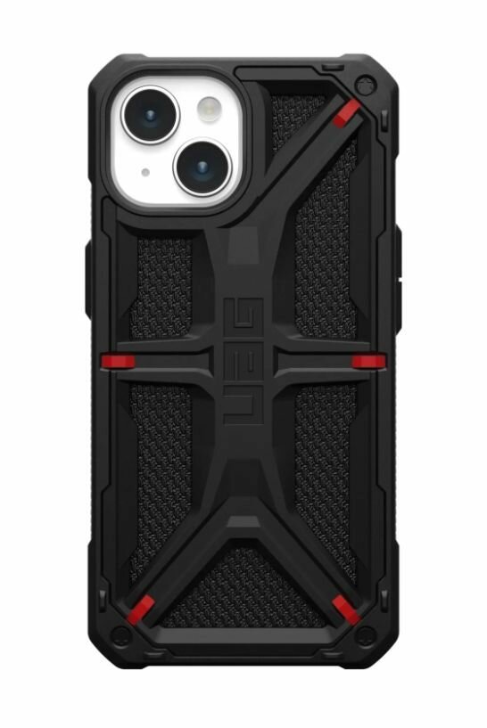 Чехол Uag Monarch для iPhone 15 Plus 6.7", цвет черный (Kevlar-Black)