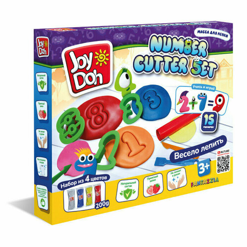 Масса для лепки Joy Doh набор NUMBER CUTTER SET Учимся считать NUMB-200 bag