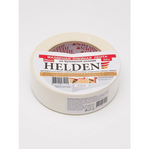Скотч малярный белый 38мм.*50м (HELDEN)
